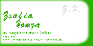 zsofia homza business card